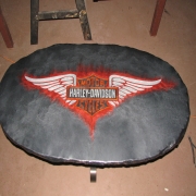 <p>Concrete table with Aurora epoxy overlay</p>